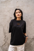 ZTOIQ Premium Oversized Black T-Shirt