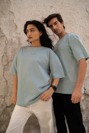 ZTOIQ Premium Oversized Cameo Blue T-Shirt