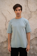 ZTOIQ Premium Oversized Cameo Blue T-Shirt