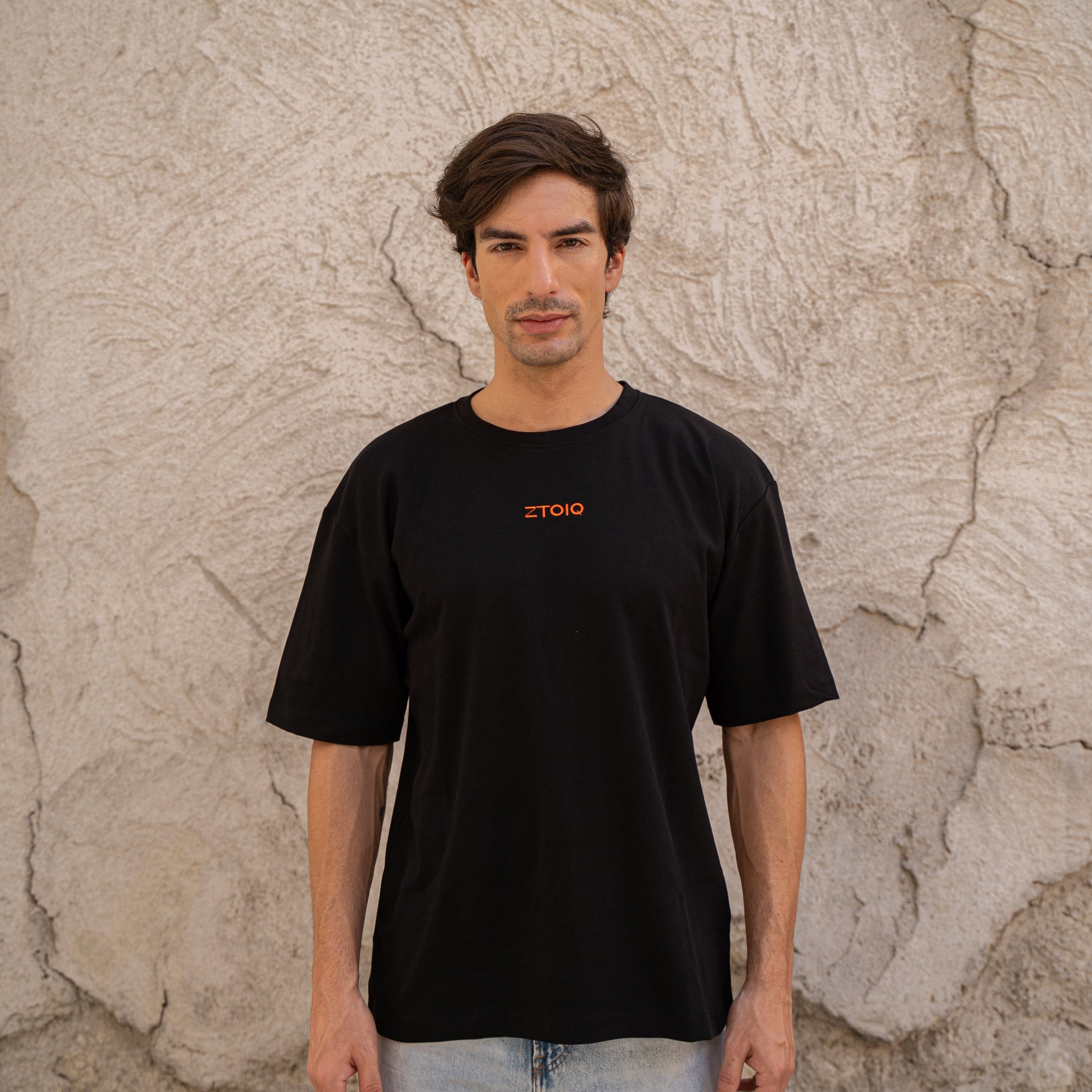 ZTOIQ Premium Oversized Black T-Shirt