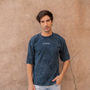 Inner Heaven Optical Wash Oversized Tee-Blue