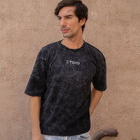 Inner Heaven Optical Wash Oversized Tee-Black