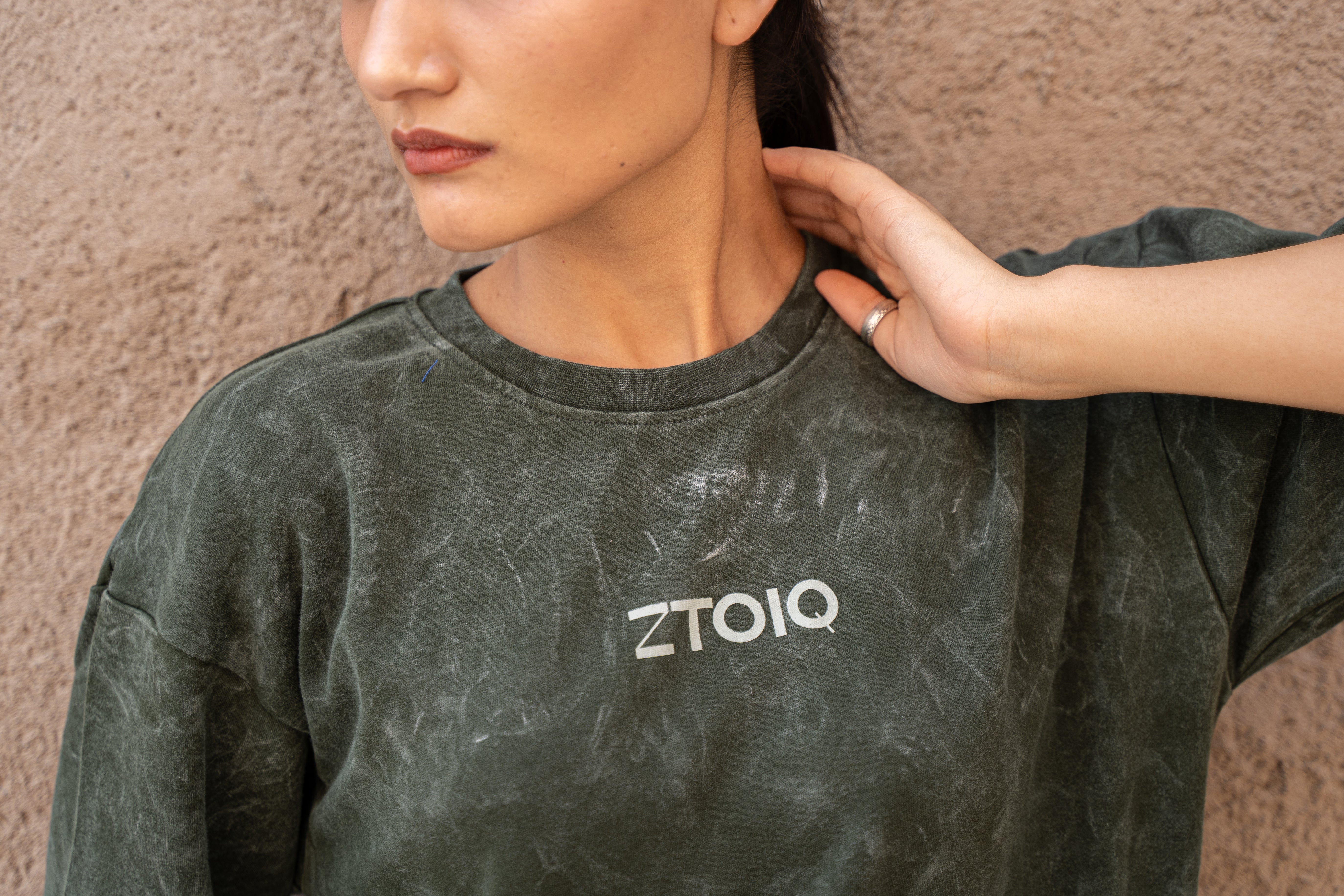 Inner Heaven Optical Wash Oversized Tee-Green