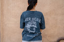 Inner Heaven Optical Wash Oversized Tee-Blue