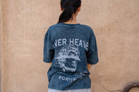 Inner Heaven Optical Wash Oversized Tee-Blue