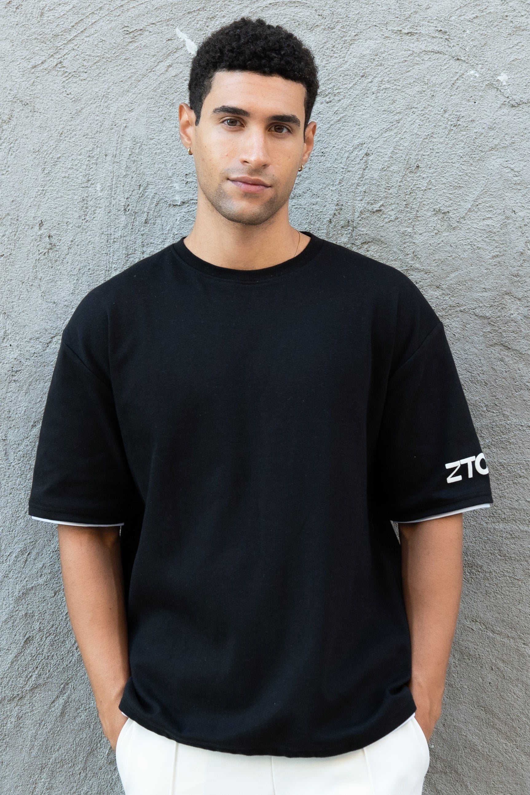 Oversized Tapestry T-Shirt - Black