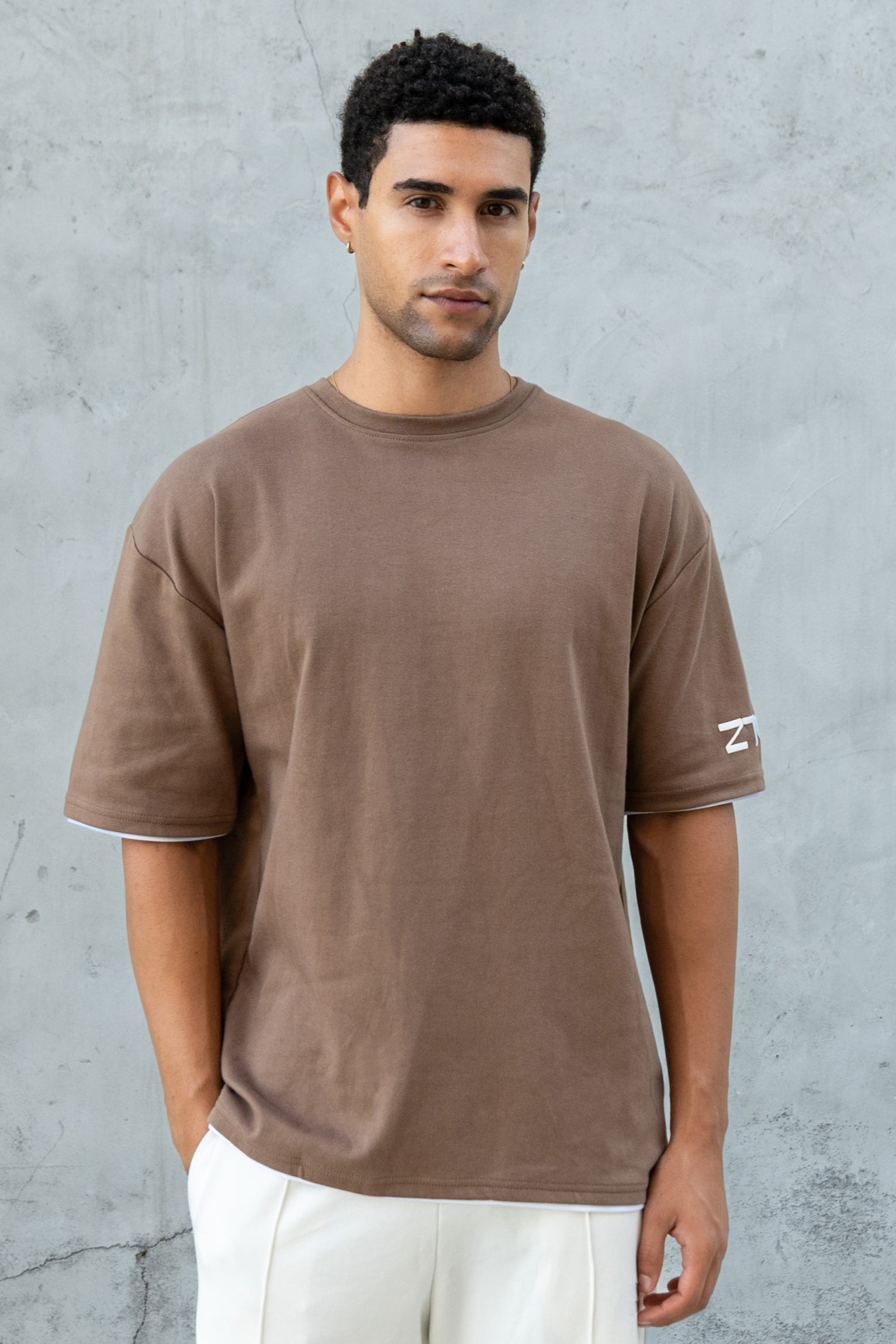 Oversized Tapestry T-Shirt - Muted Brown