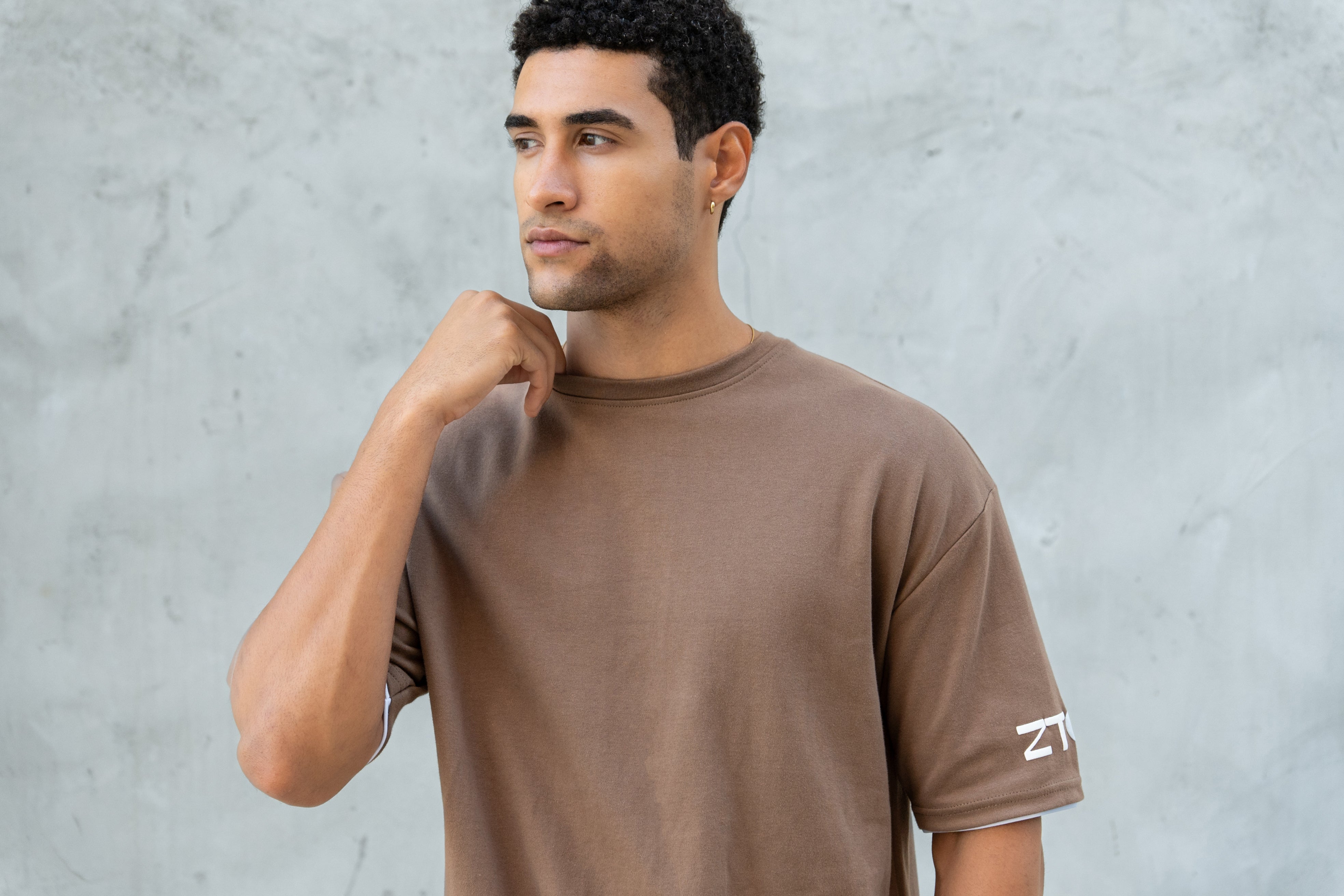 Oversized Tapestry T-Shirt - Muted Brown