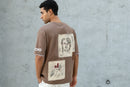 Oversized Tapestry T-Shirt - Muted Brown