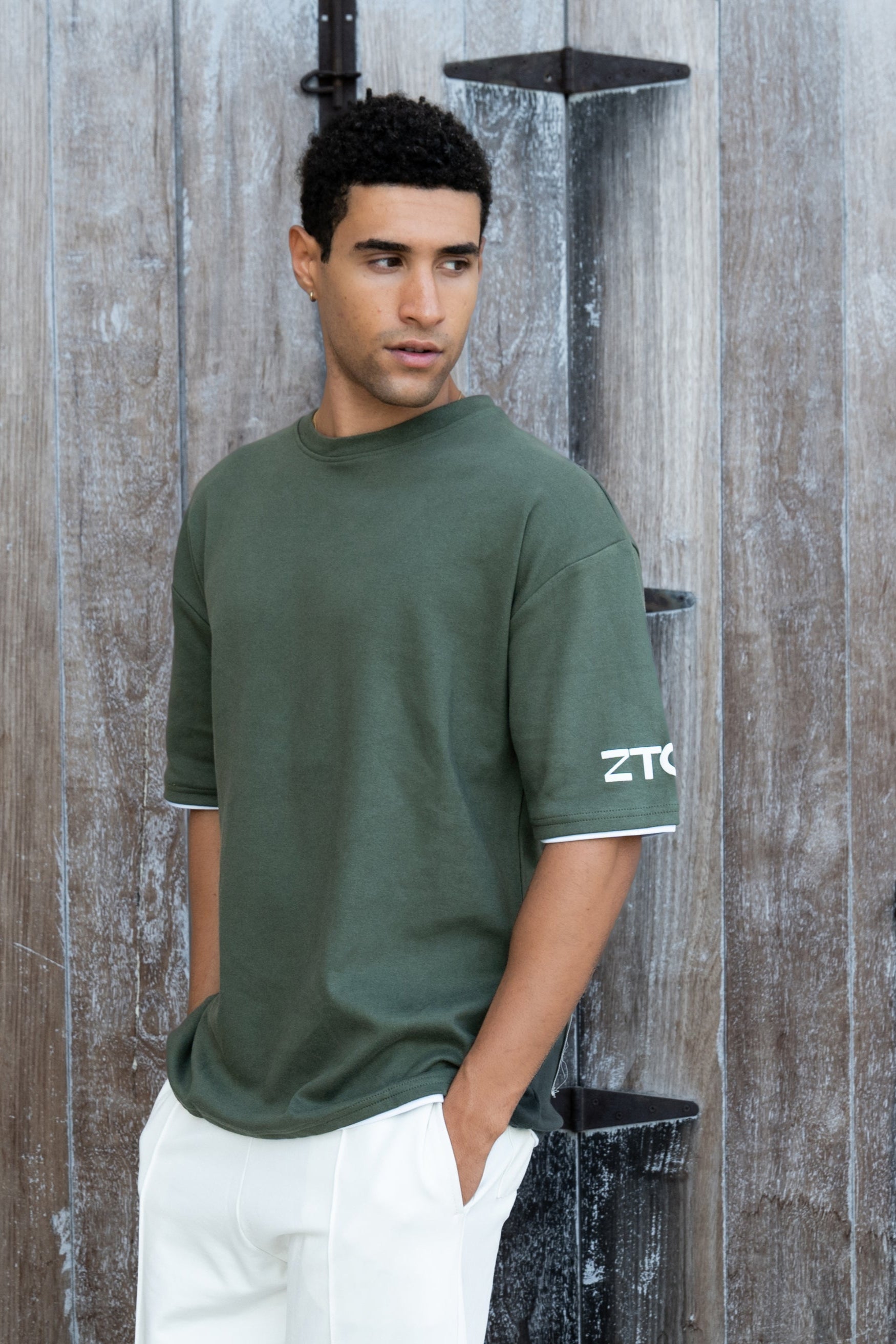 Oversized Tapestry T-Shirt - Olive